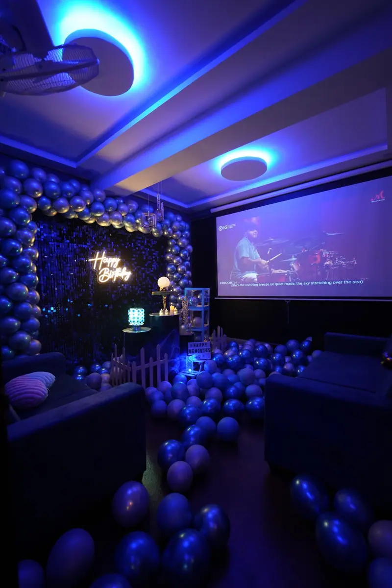 A private celebration room at Happy Memories Jayanagar